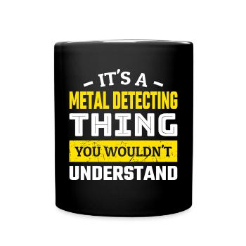 Metal Detecting - Tasse einfarbig - Schwarz - Vorne