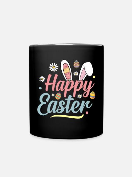 Happy Easter - Tasse einfarbig - Schwarz