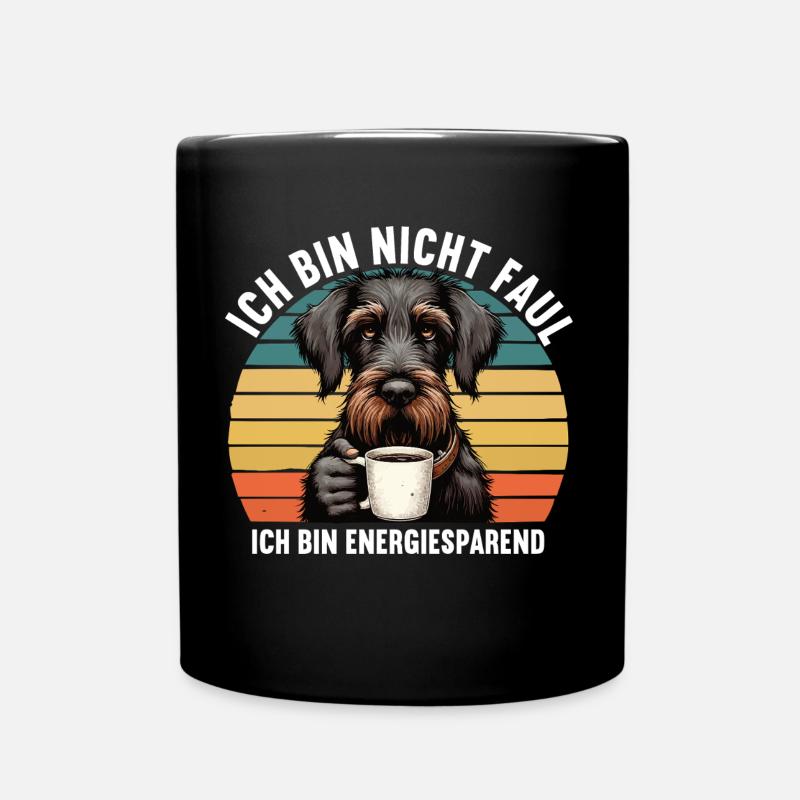 Ich Bin Nicht Faul Deutsch Drahthaar Jagdhund - Tasse einfarbig - Schwarz