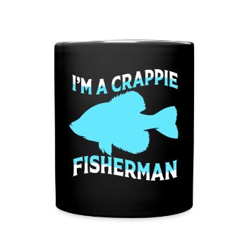 Sonnenbarsch Crappie Fisch Barsch - Tasse einfarbig - Schwarz - Vorne