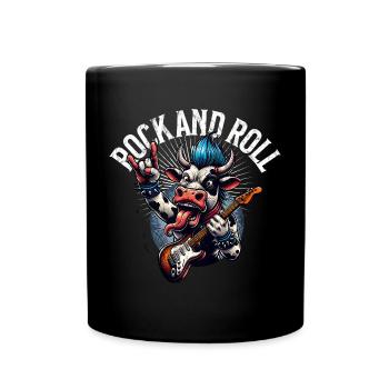 Kuh Rock and Roll Guitariste Guitare électrique - Mug uni - noir - Devant