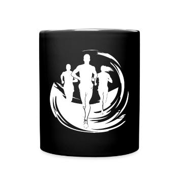 Runner Drawing - Full Colour Mug - black - Front
