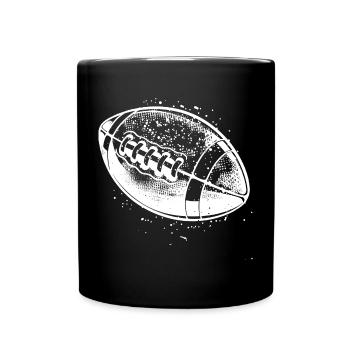 American Football Ball - Full Colour Mug - black - Front
