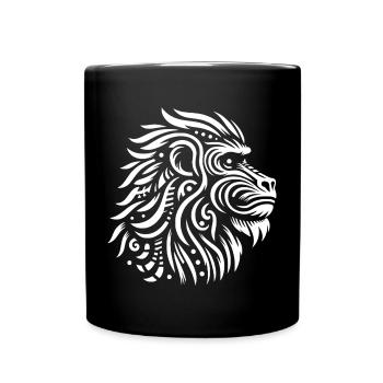Mandrill tribal - Mug uni - noir - Devant