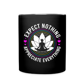 Buddhismus Buddhist Buddha Zen Meditation Namaste - Tasse einfarbig - Schwarz - Vorne