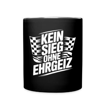 Kein Sieg ohne Ehrgeiz - Tasse einfarbig - Schwarz - Vorne