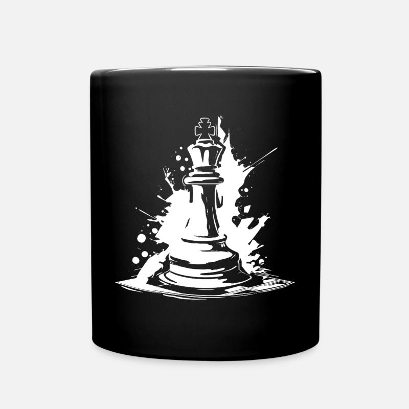 Schachfigur - Tasse einfarbig - Schwarz