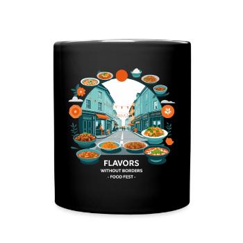 Street Food Festival - Full Colour Mug - black - Front