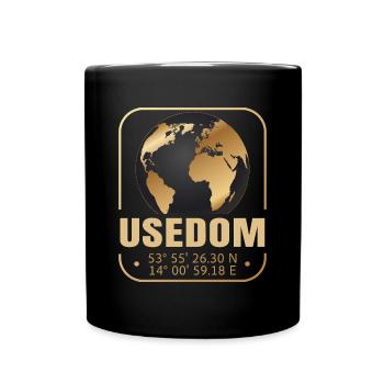 Usedom - Tasse einfarbig - Schwarz - Vorne