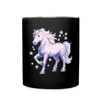Cheval avec des étoiles - Mug uni - noir - Devant