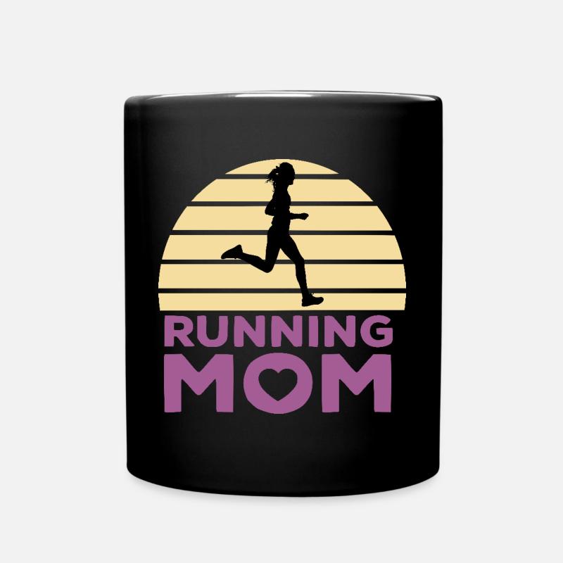 Running mom - Full Colour Mug - black
