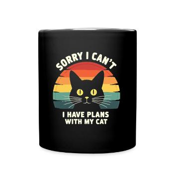 Désolé, je ne peux pas - Cat Lover Vibes - Mug uni - noir - Devant