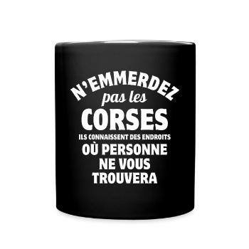 Corsica, I love Corsica, I am Corsican - Full Colour Mug - black - Front