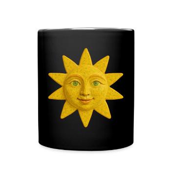 Yellow Sun - Full Colour Mug - black - Front