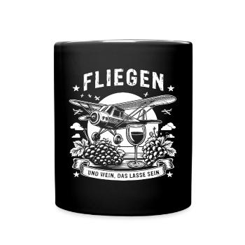 Mouche et vin, qu’il en soit ainsi - Mug uni - noir - Devant