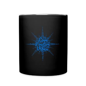 Explosion of positive vibes – Feel-good design - Full Colour Mug - black - Front