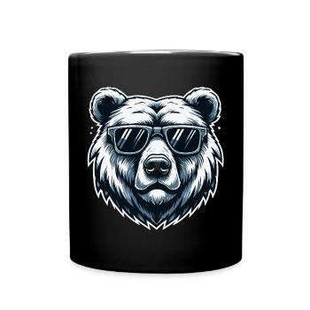 Bear with Sunglasses Urban Vector - Mug uni - noir - Devant
