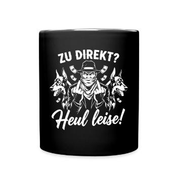 Direkte Ansage - Tasse einfarbig - Schwarz - Vorne
