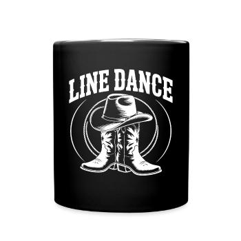 Line Dance mein Hobby - meine Passion - mein Ding - Tasse einfarbig - Schwarz - Vorne