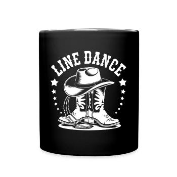Line Dance mein Hobby - meine Passion - mein Ding - Tasse einfarbig - Schwarz - Vorne