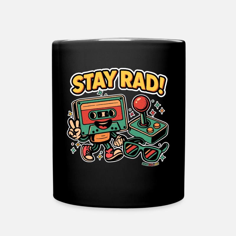 Stay Rad – Retro Vibes - Full Colour Mug - black