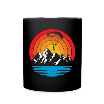 Paragliding Skydive - Full Colour Mug - black - Front