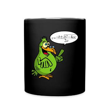 Intelligenter Vogel - Tasse einfarbig - Schwarz - Vorne