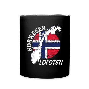 Lofoten - Tasse einfarbig - Schwarz - Vorne