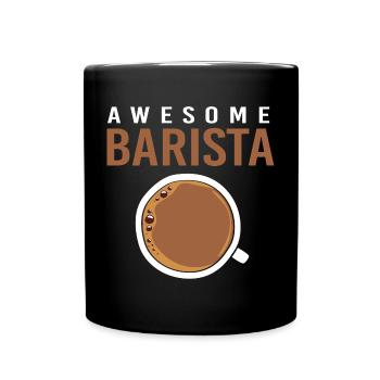 Espresso Coffee Caffeine Barista - Full Colour Mug - black - Front