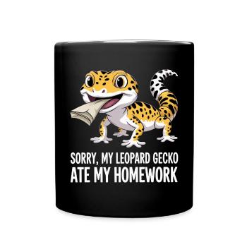 Léopard Gecko Léopard Gecko Reptile Terraristique - Mug uni - noir - Devant