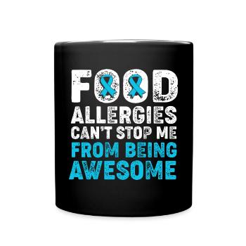 Allergie Lebensmittel - Tasse einfarbig - Schwarz - Vorne