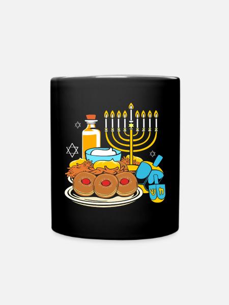 Chanukkah Hanukkah Hanukah - Tasse einfarbig - Schwarz