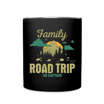 Matching Family Trip Co-Captain - Tasse einfarbig - Schwarz - Vorne