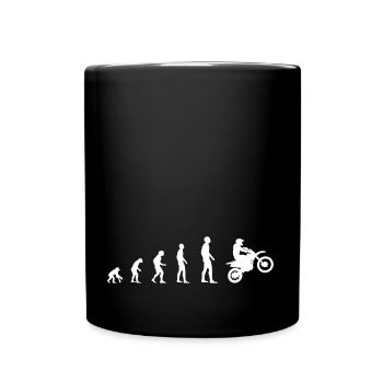 Cross Motorrad Wheely – Evolution - Tasse einfarbig - Schwarz - Vorne