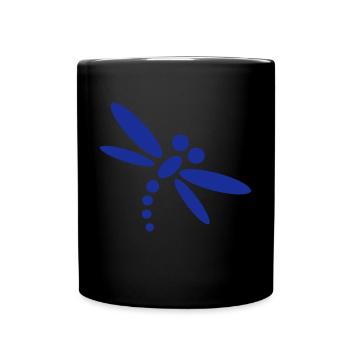 Libelle - Tasse einfarbig - Schwarz - Vorne