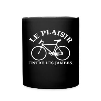 Le plaisir du velo - Mug uni - noir - Devant