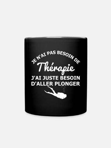 Thérapie de plongeur - Mug uni - noir