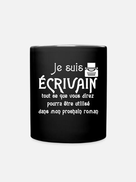 Je suis écrivain - Mug uni - noir