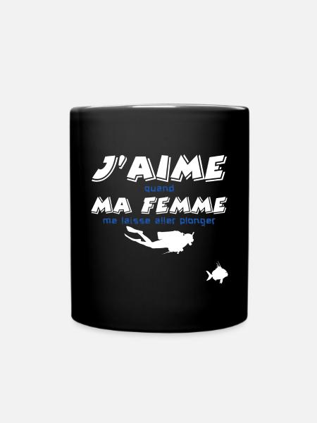 J'aime ma femme - Mug uni - noir
