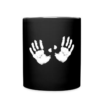 2 mains blanches couleur fantôme bobbs sein moi aussi - Mug uni - noir - Devant