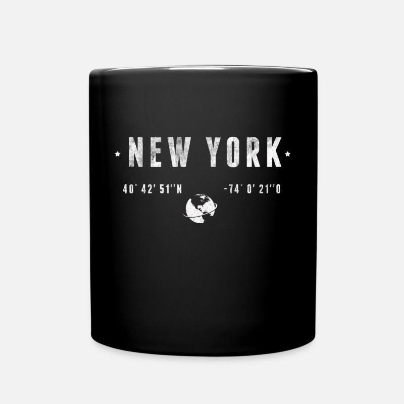 New York - Tasse einfarbig - Schwarz