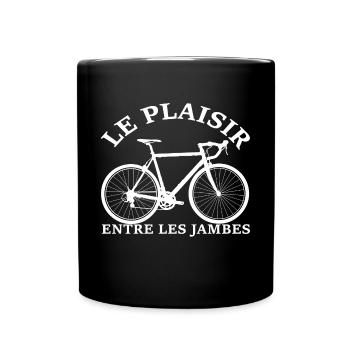 Le plaisir du vélo de course - Mug uni - noir - Devant