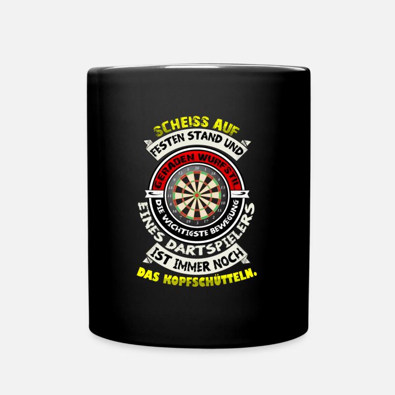 Lustiger Dart Spruch Dartscheibe Darten Geschenk - Tasse einfarbig - Schwarz