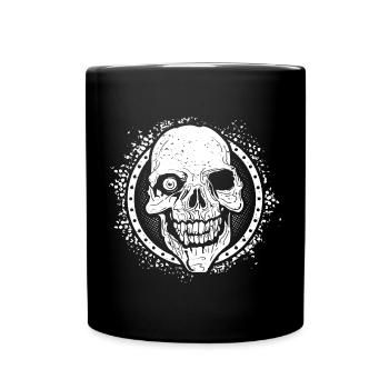 Halloween Maze, Halloween Skull, Creeper - Full Colour Mug - black - Front
