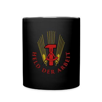 Held der Arbeit - Tasse einfarbig - Schwarz - Vorne