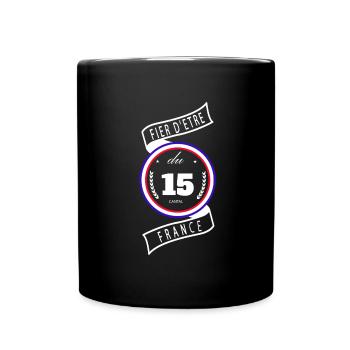 Fier D'être Du 15 Cantal France Cercle - Mug uni - noir - Devant