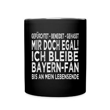 Bayern Fan - Tasse einfarbig - Schwarz - Vorne