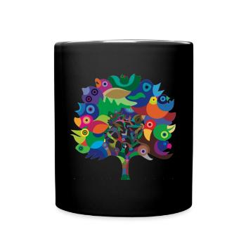 Overbirded arbre - Mug uni - noir - Devant