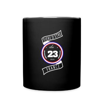 Fière d'être du 23 - Mug uni - noir - Devant