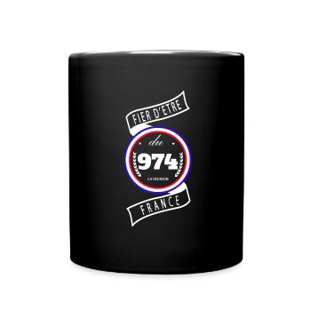 Fier D'être Du 974 Réunion France - Mug uni - noir - Devant